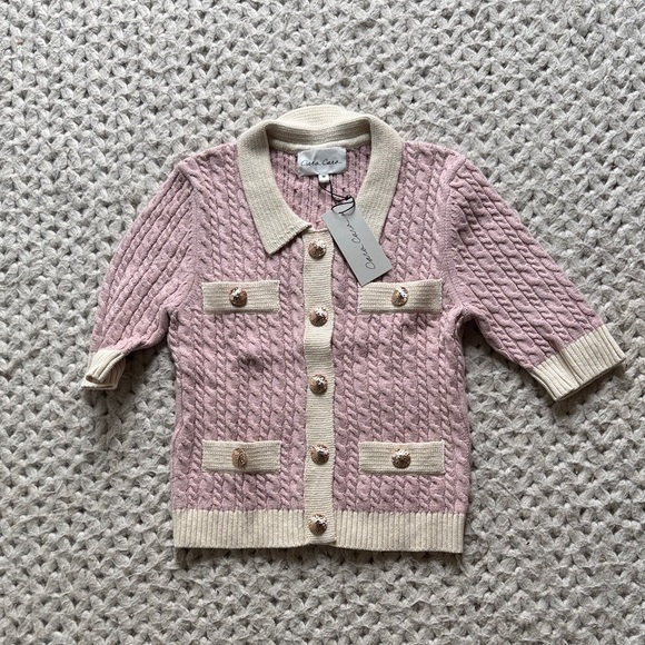 Cara Cara Pink and Cream women's sweater